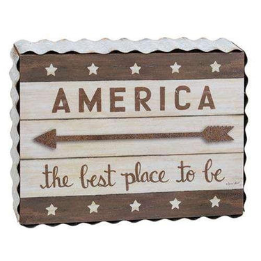 *America the Best Place to Be Box Sign - The Fox Decor
